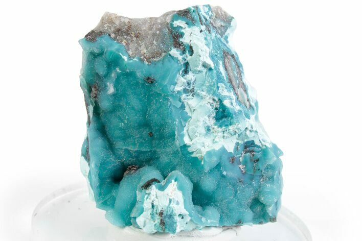 Druzy Quartz on Chrysocolla - DR Congo #366188